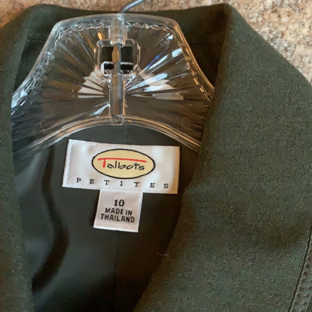 Talbots blazer dark green size 10 - Picture 2 of 5